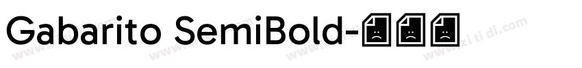 Gabarito SemiBold字体转换